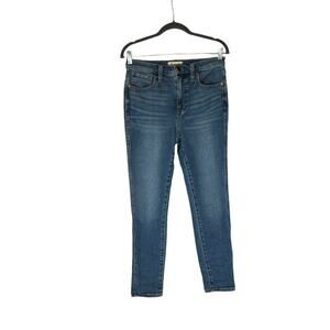 Madewell 10” High Rise Skinny Crop Denim Blue Jeans Size 27